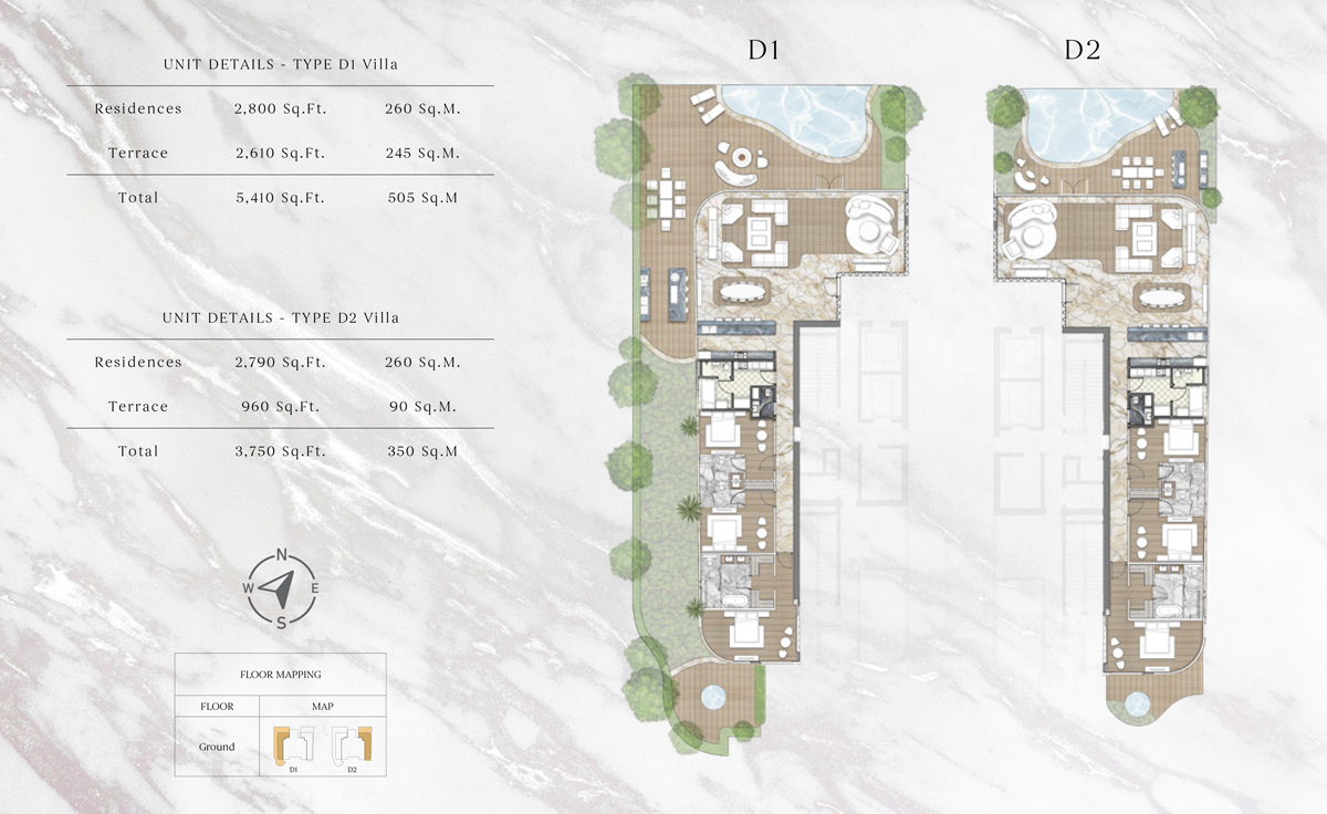 One Crescent floor plan 2