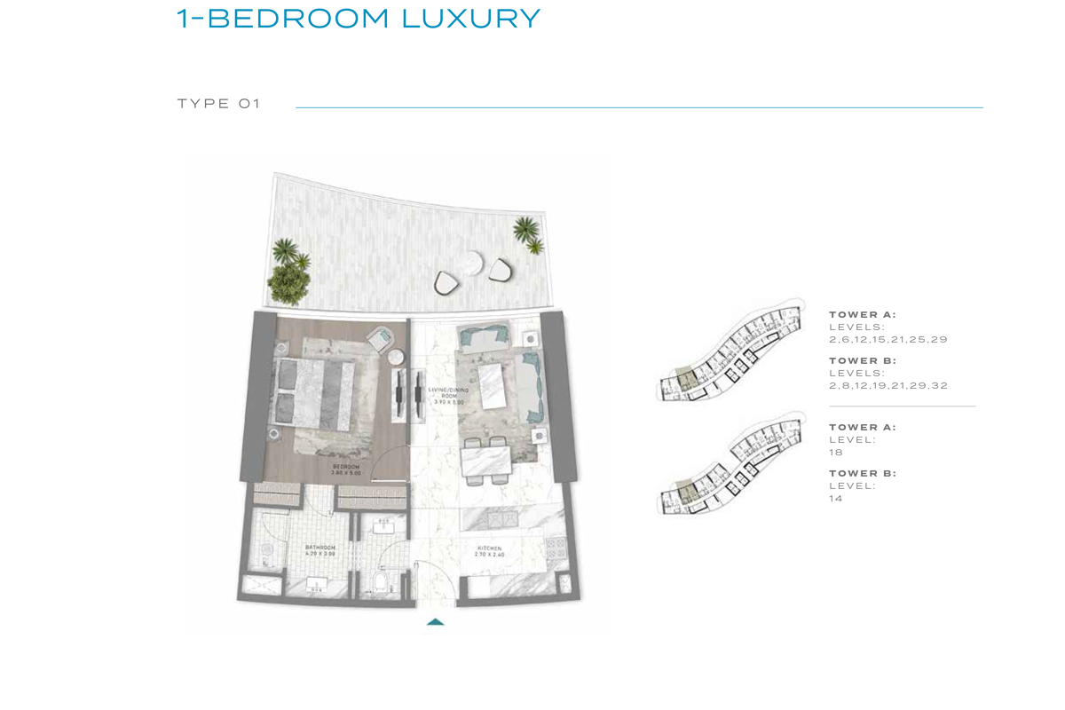 Damac Bay Cavalli floor plan 1