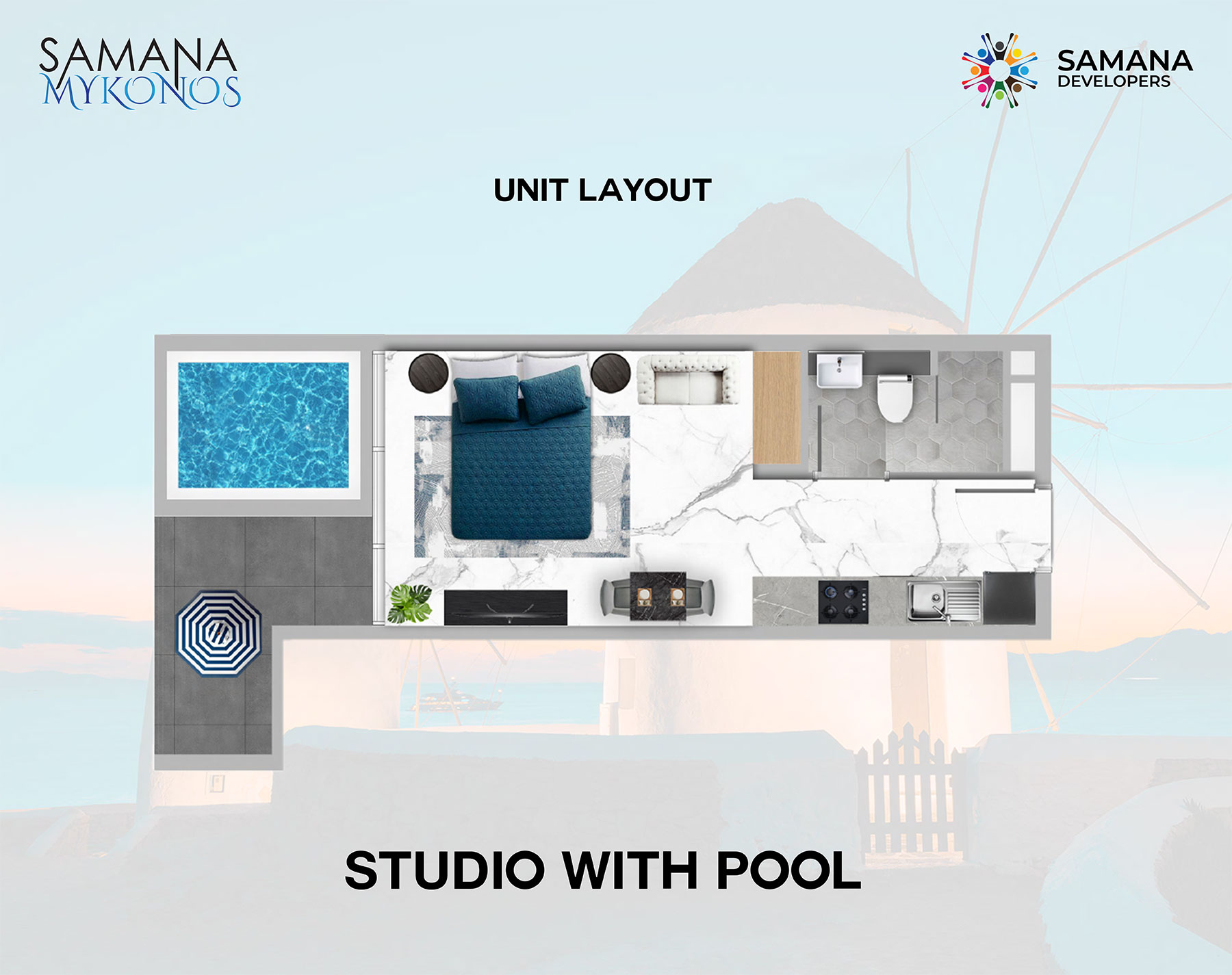 Samana Mykonos floor plan 1