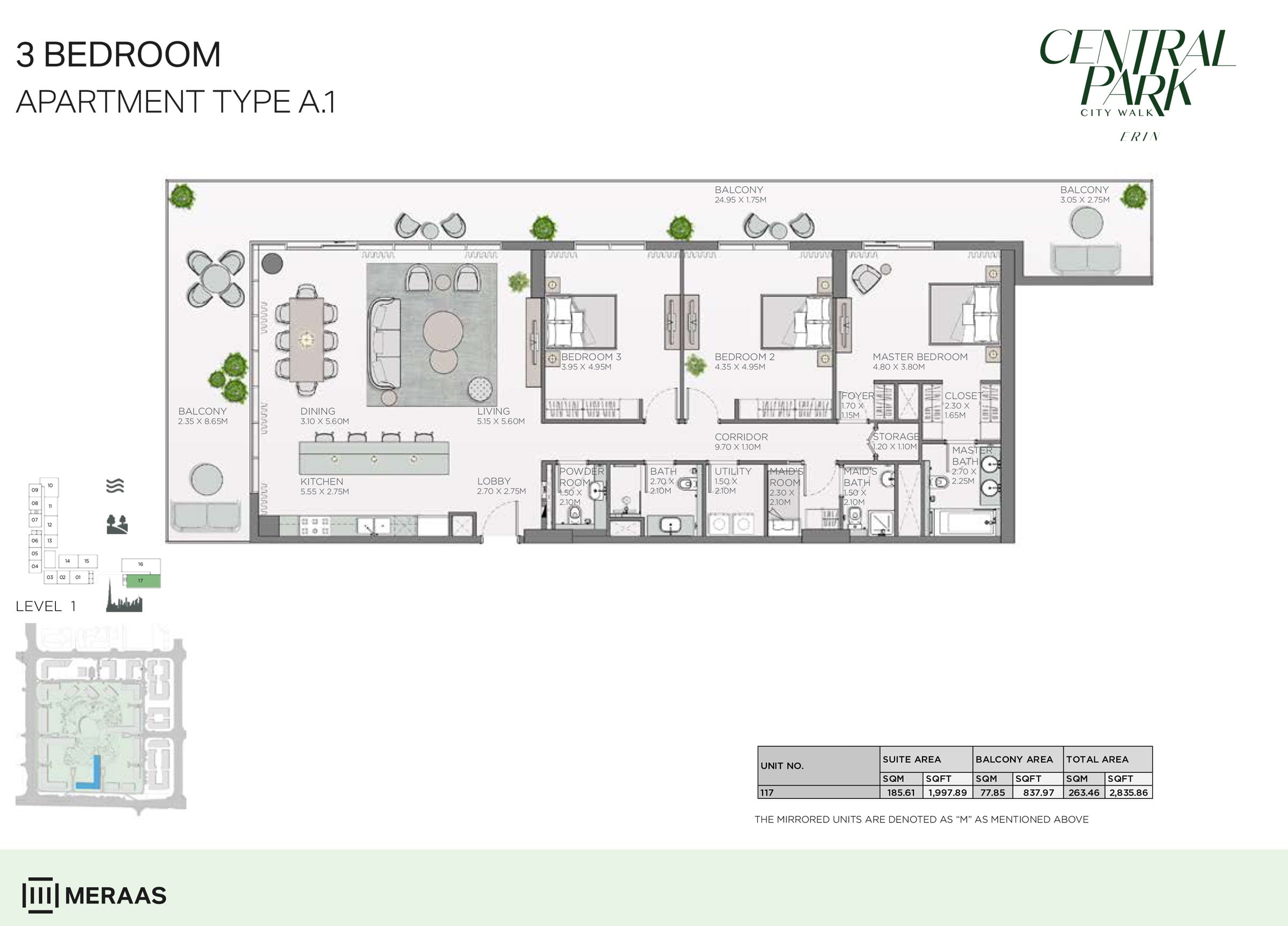 Erin Central Park floor plan 3