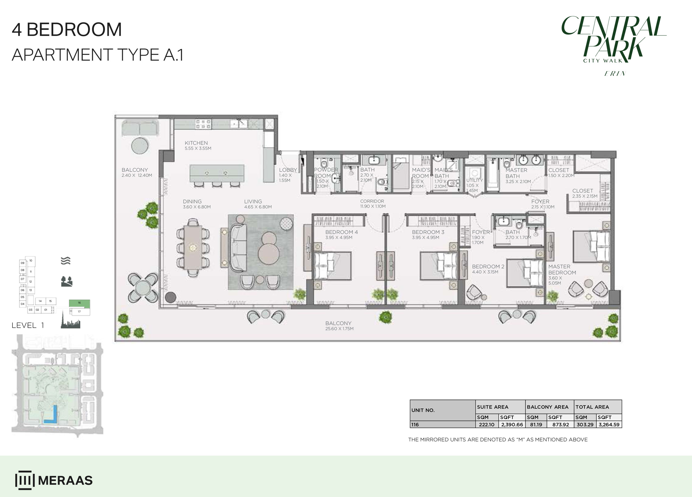 Erin Central Park floor plan 4