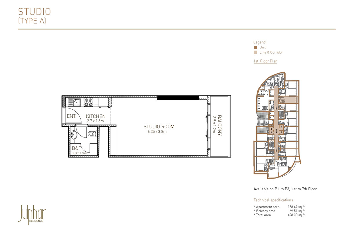 Julphar Residence floor plan 1