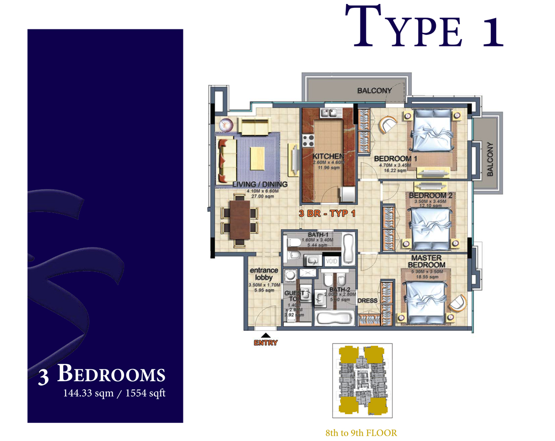 Durar 1 floor plan 3