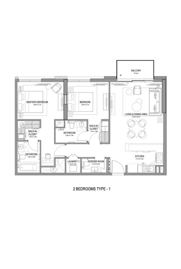 Manarat Living floor plan 3