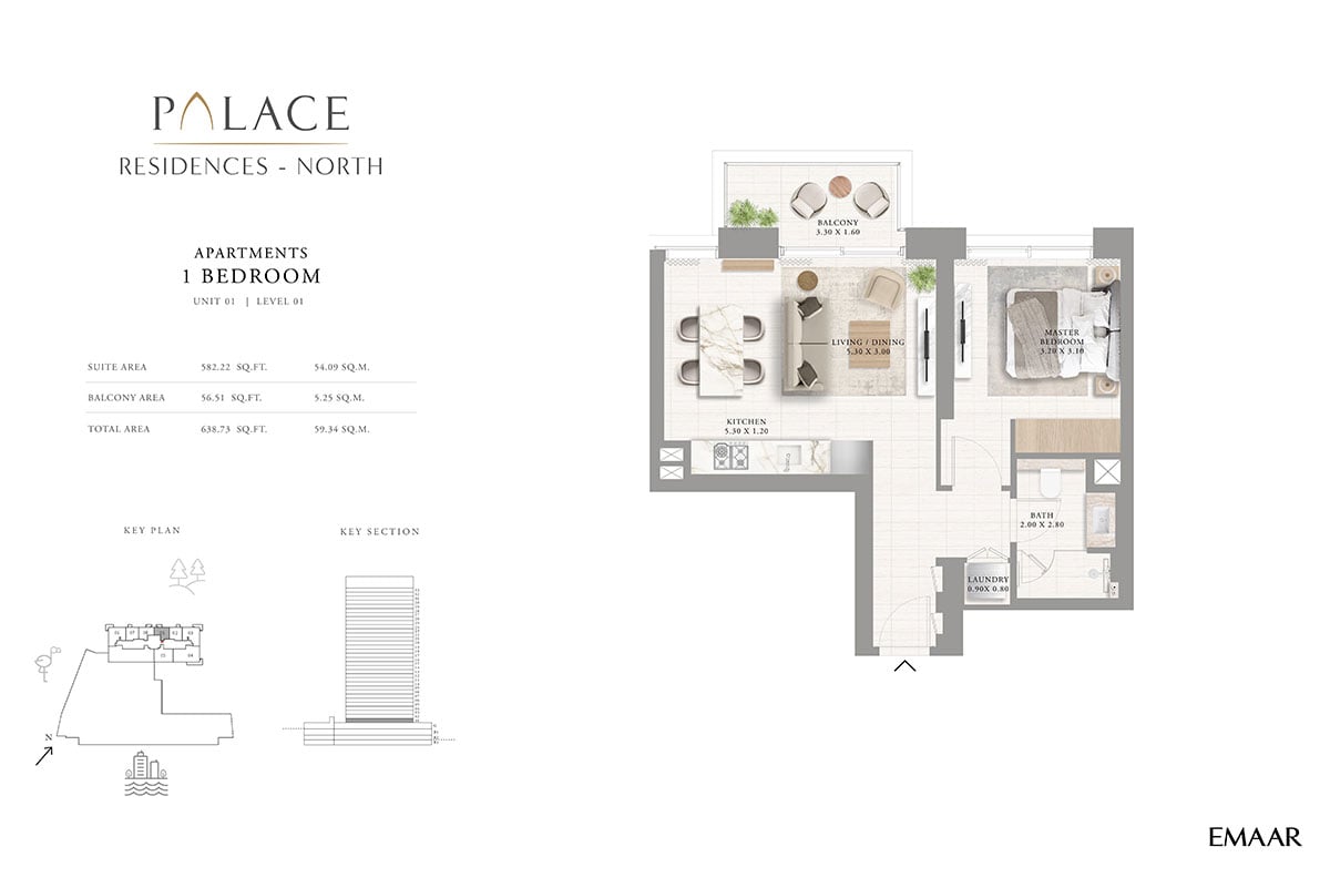 Palace Residences North floor plan 1