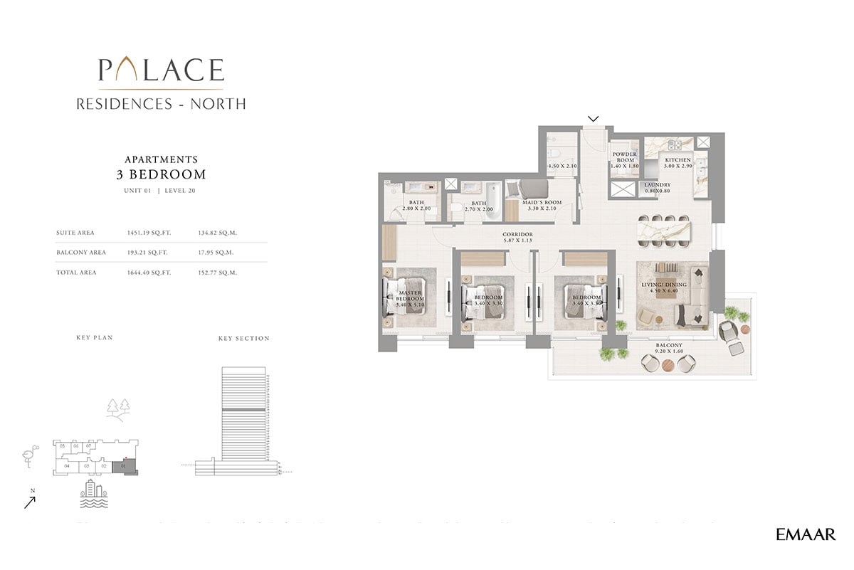 Palace Residences North floor plan 3