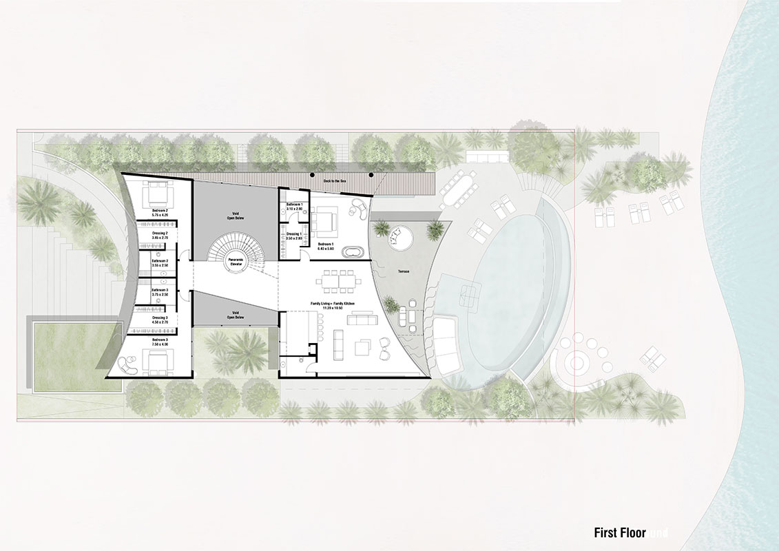 Zuha Island Villas floor plan 1