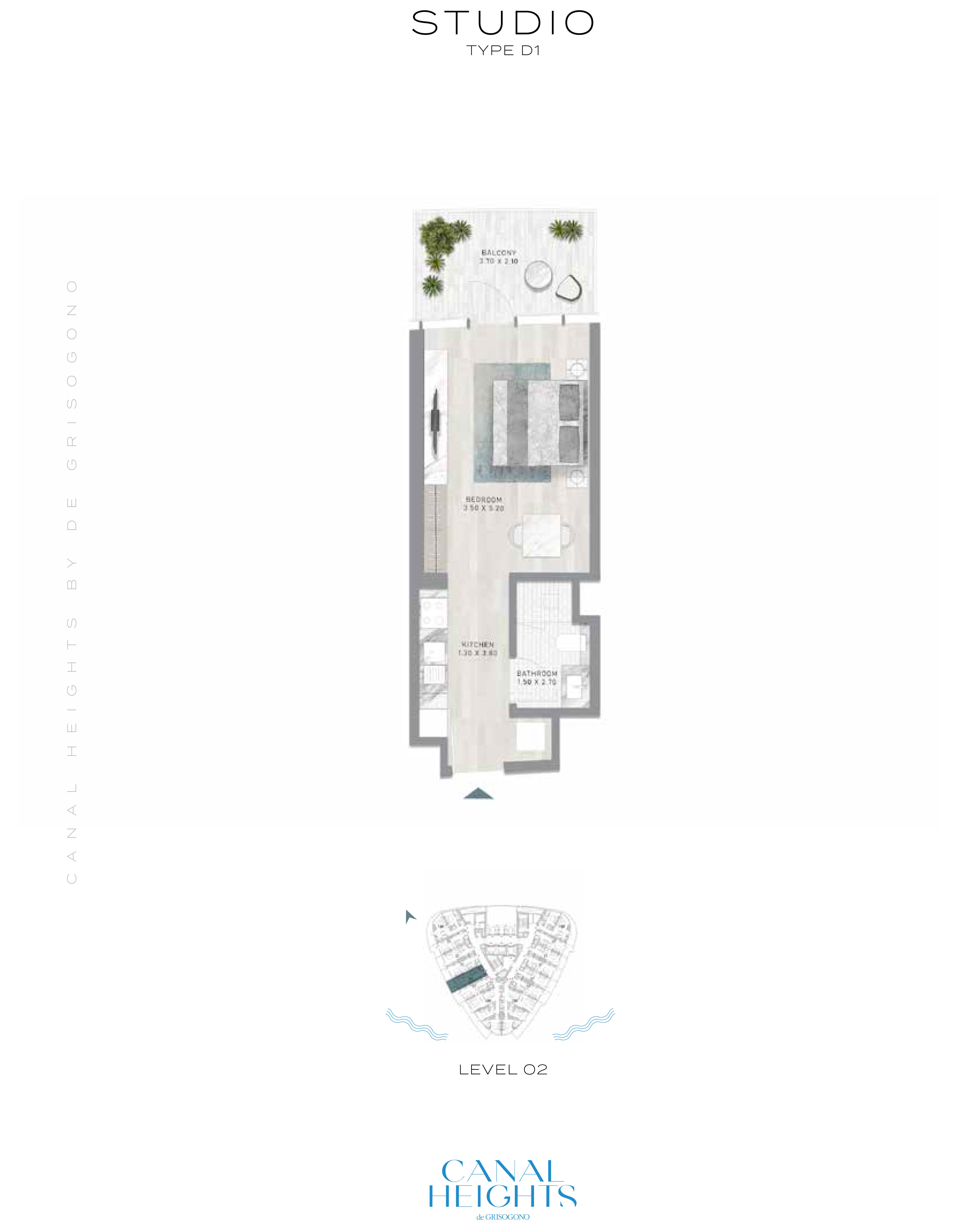 Damac Canal Heights floor plan 1