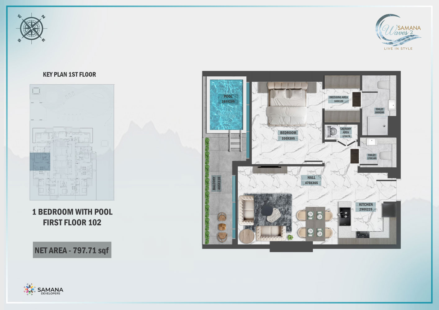 Samana Waves Phase 2 floor plan 2