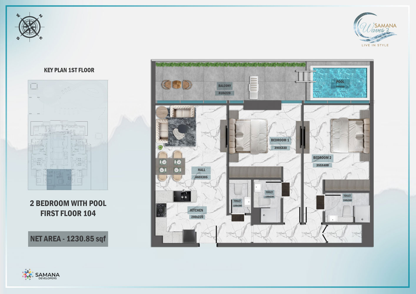 Samana Waves Phase 2 floor plan 4