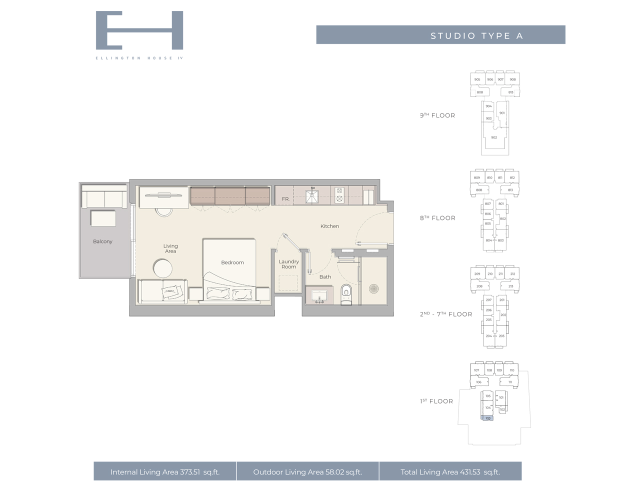Ellington House IV floor plan 1