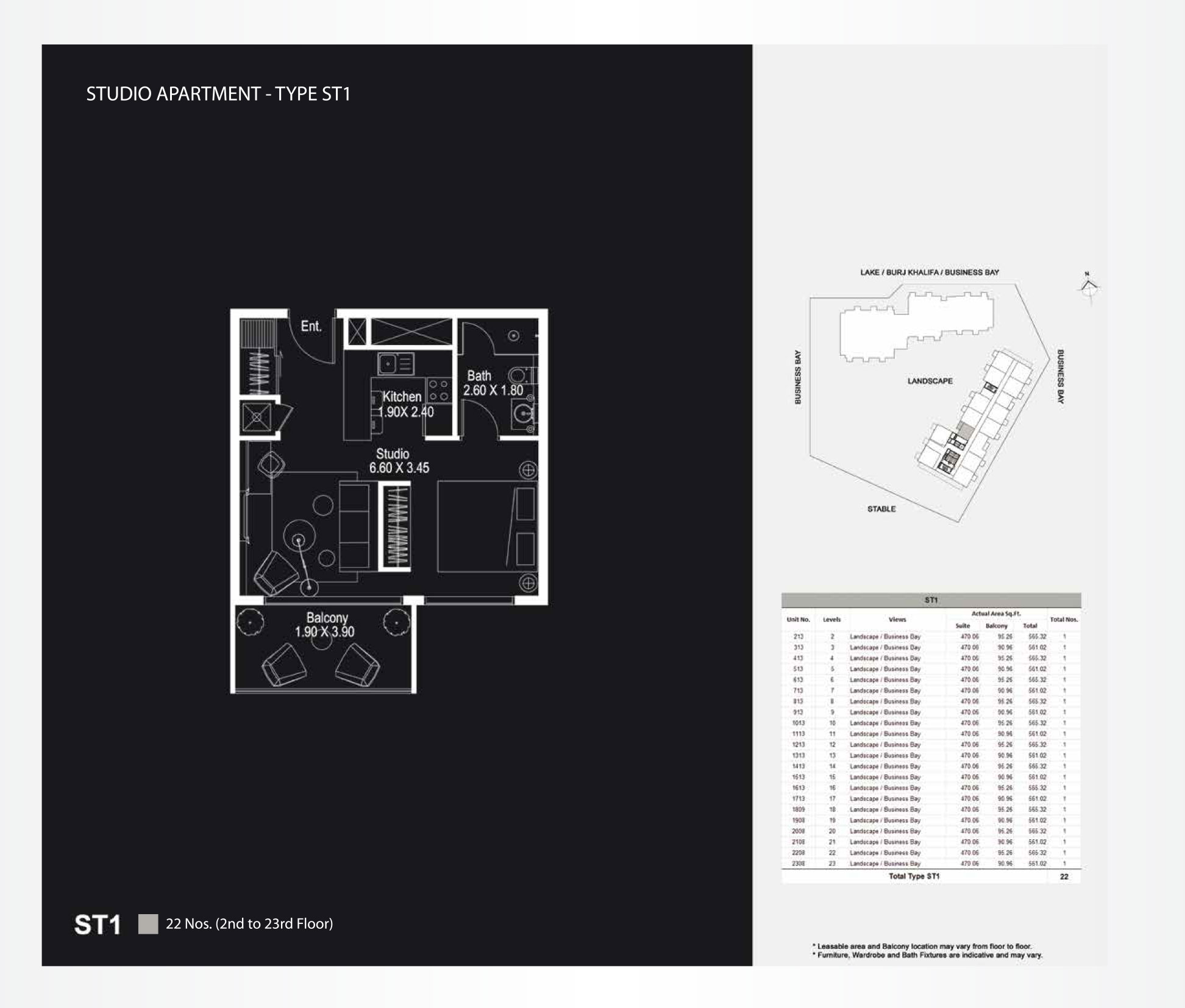 The Atria Business bay floor plan 1