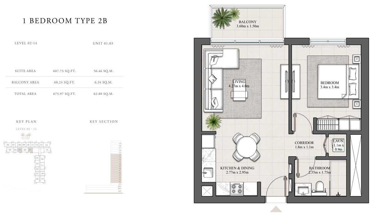 Hills Park Apartments floor plan 1