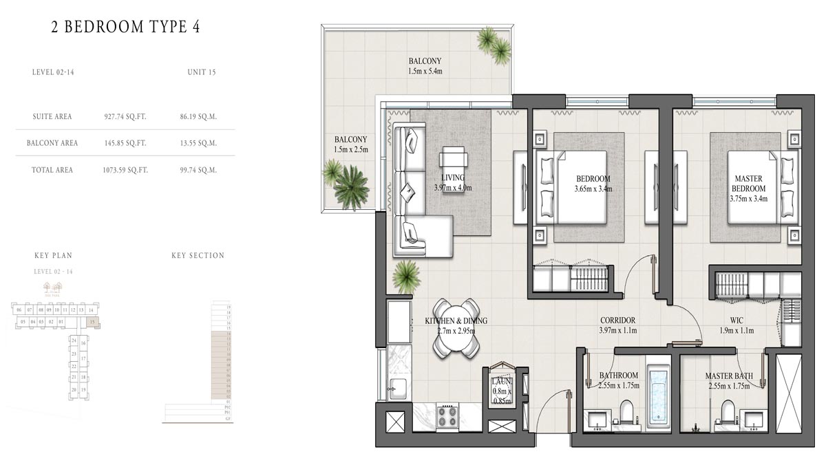 Hills Park Apartments floor plan 2