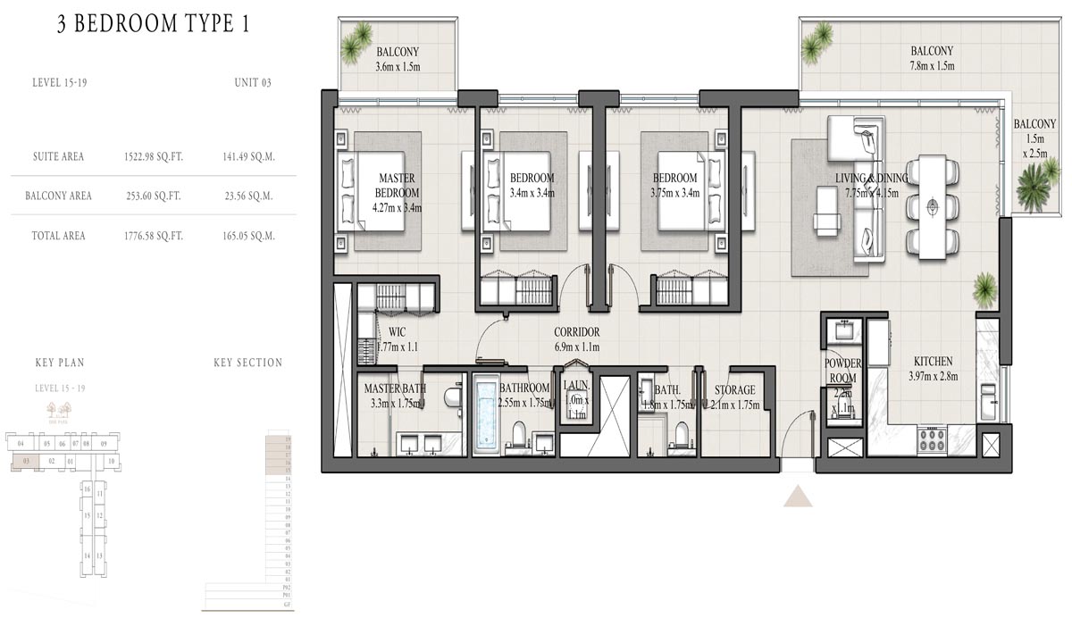 Hills Park Apartments floor plan 3