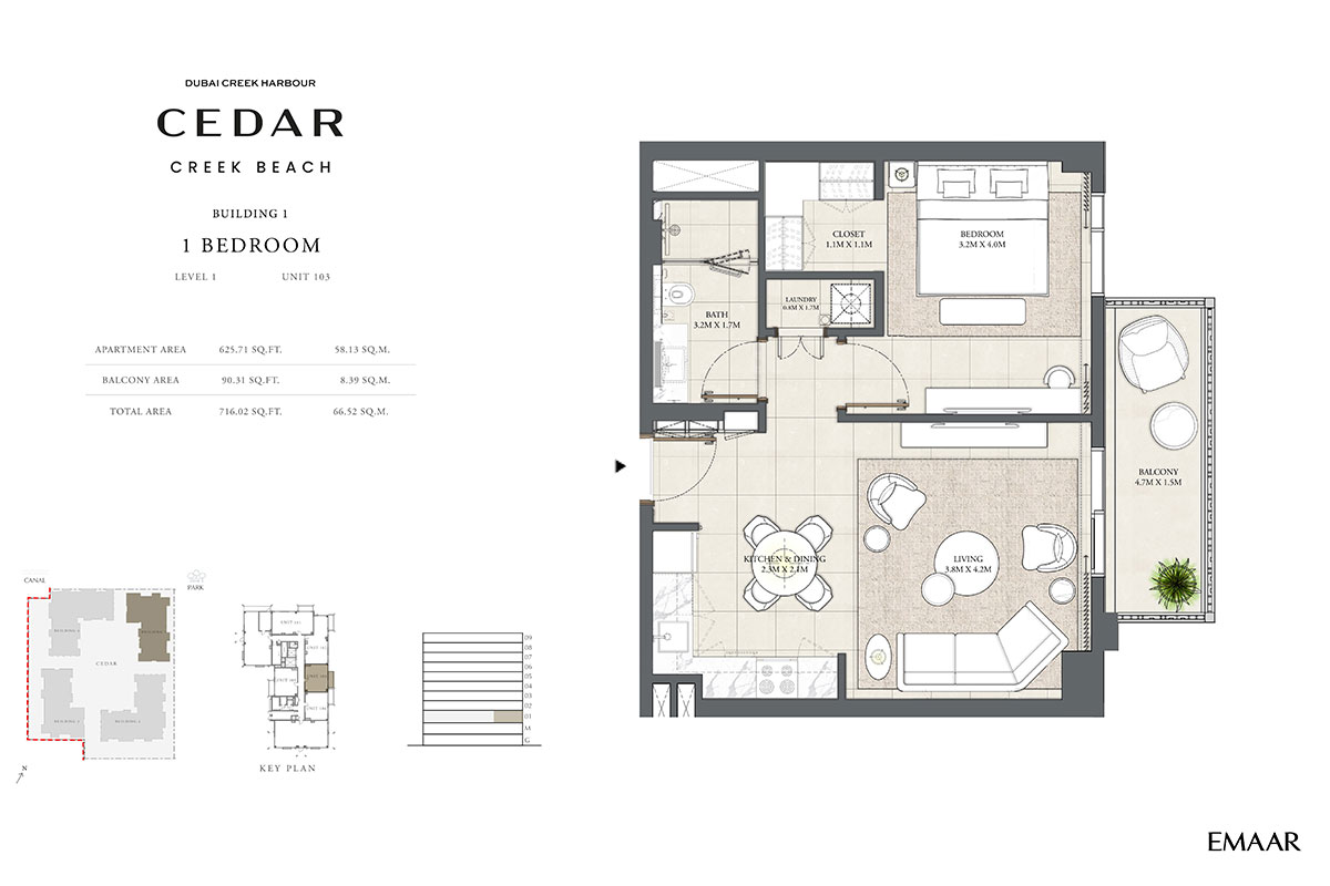 Cedar at Creek Beach floor plan 1