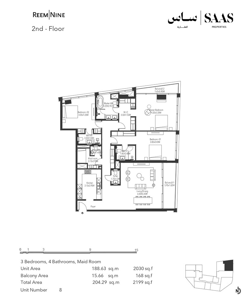 Reem Nine floor plan 3