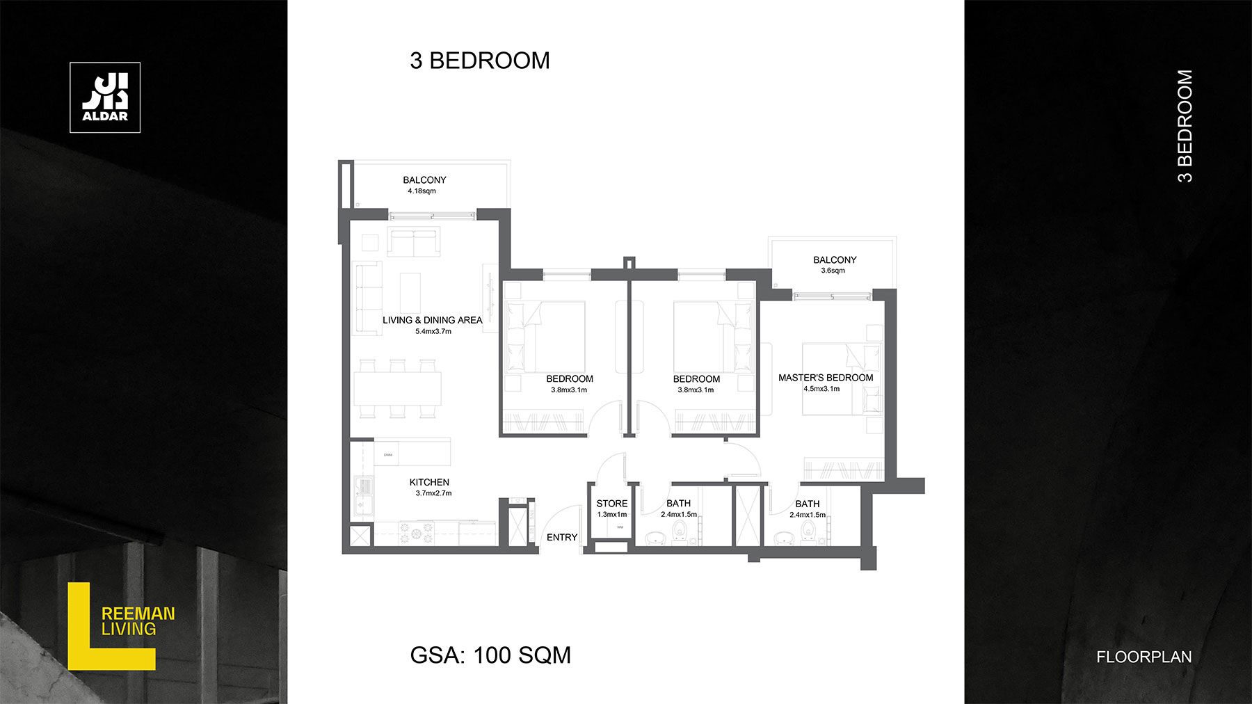 Reeman Living floor plan 4