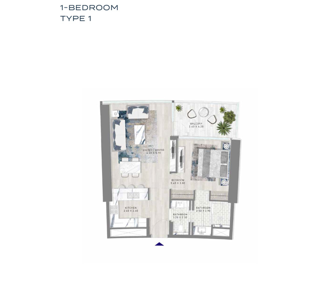 Damac Harbour Lights floor plan 1