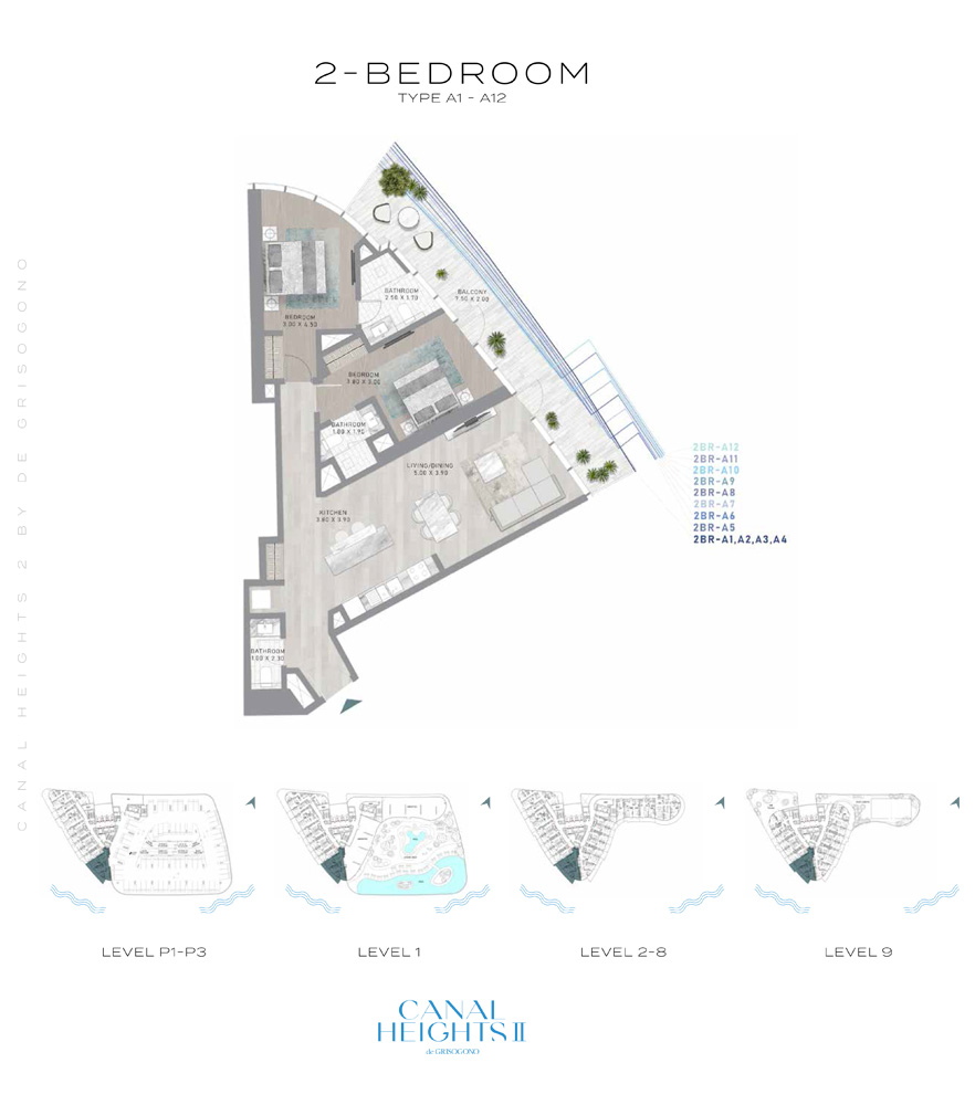 Damac Canal Heights 2 floor plan 3