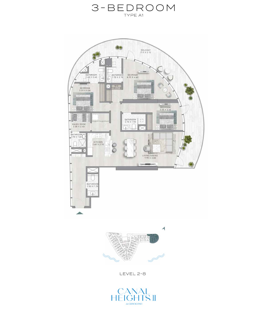 Damac Canal Heights 2 floor plan 4