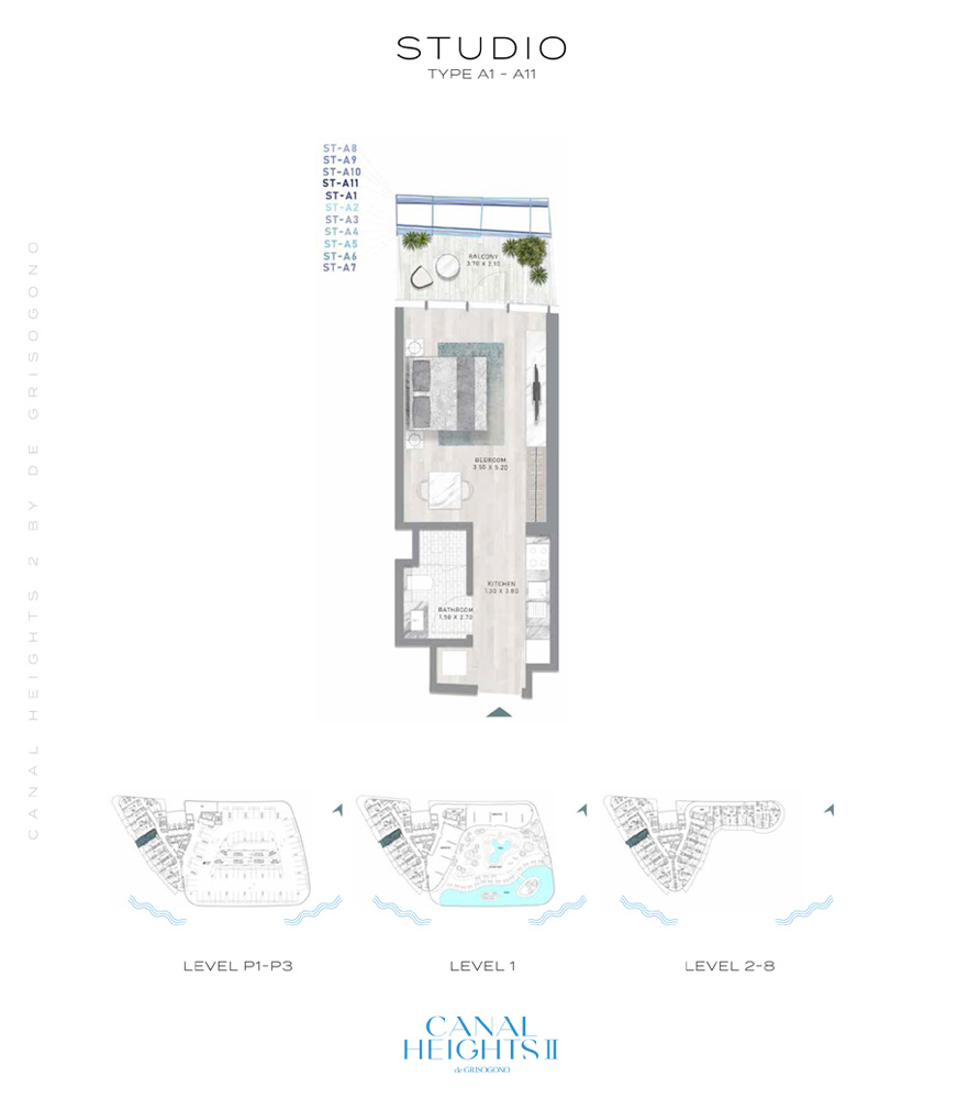 Damac Canal Heights 2 floor plan 1