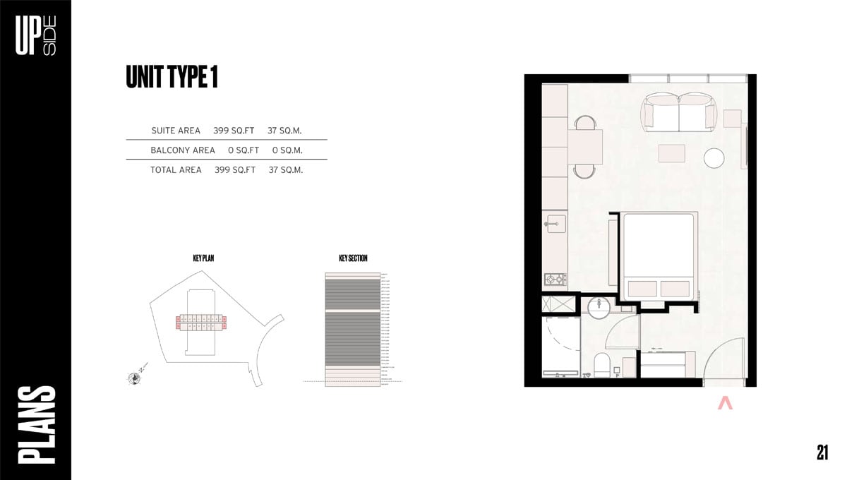 Upside Business Bay floor plan 1