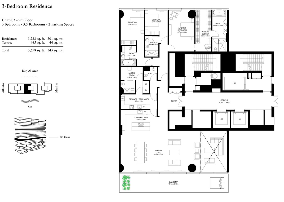 One Palm floor plan 1