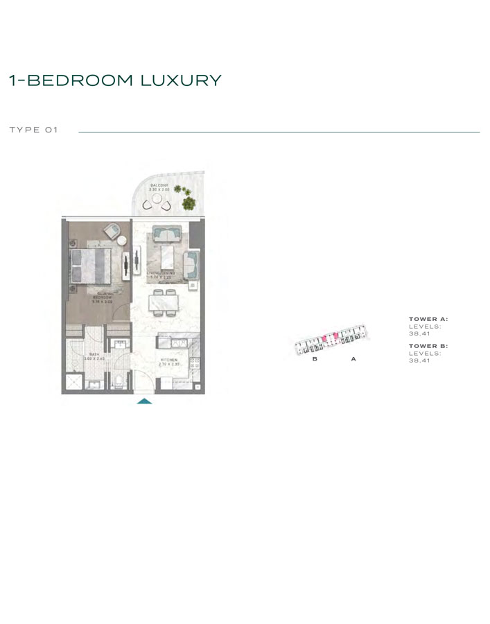 Damac Bay Cavalli Phase 2 floor plan 1
