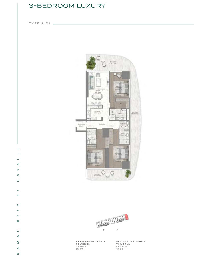 Damac Bay Cavalli Phase 2 floor plan 3