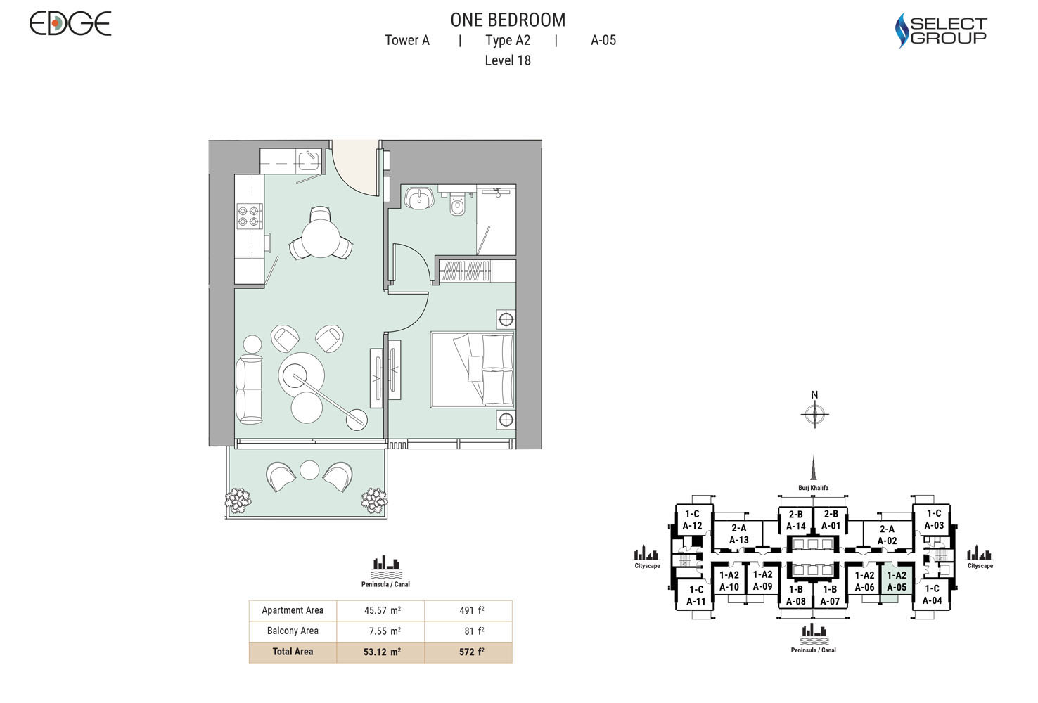 Edge Business Bay floor plan 1