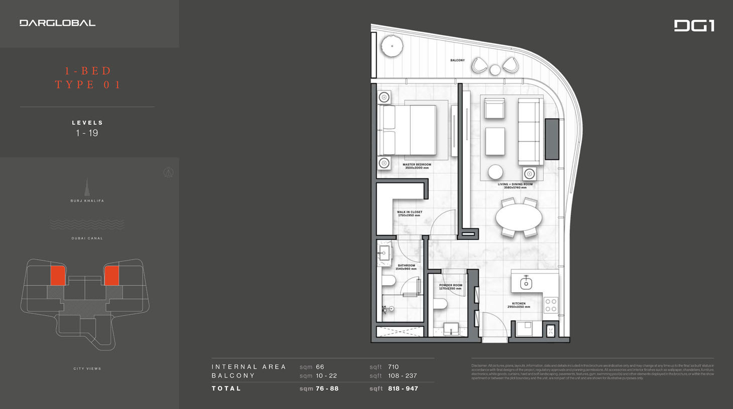 DG1 Living Tower floor plan 1