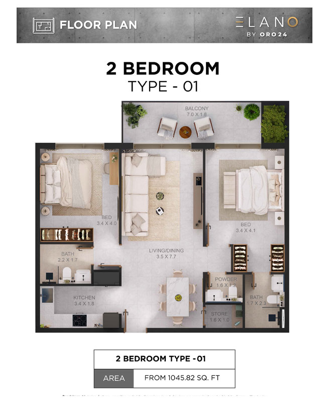 Elano by Oro24 floor plan 3