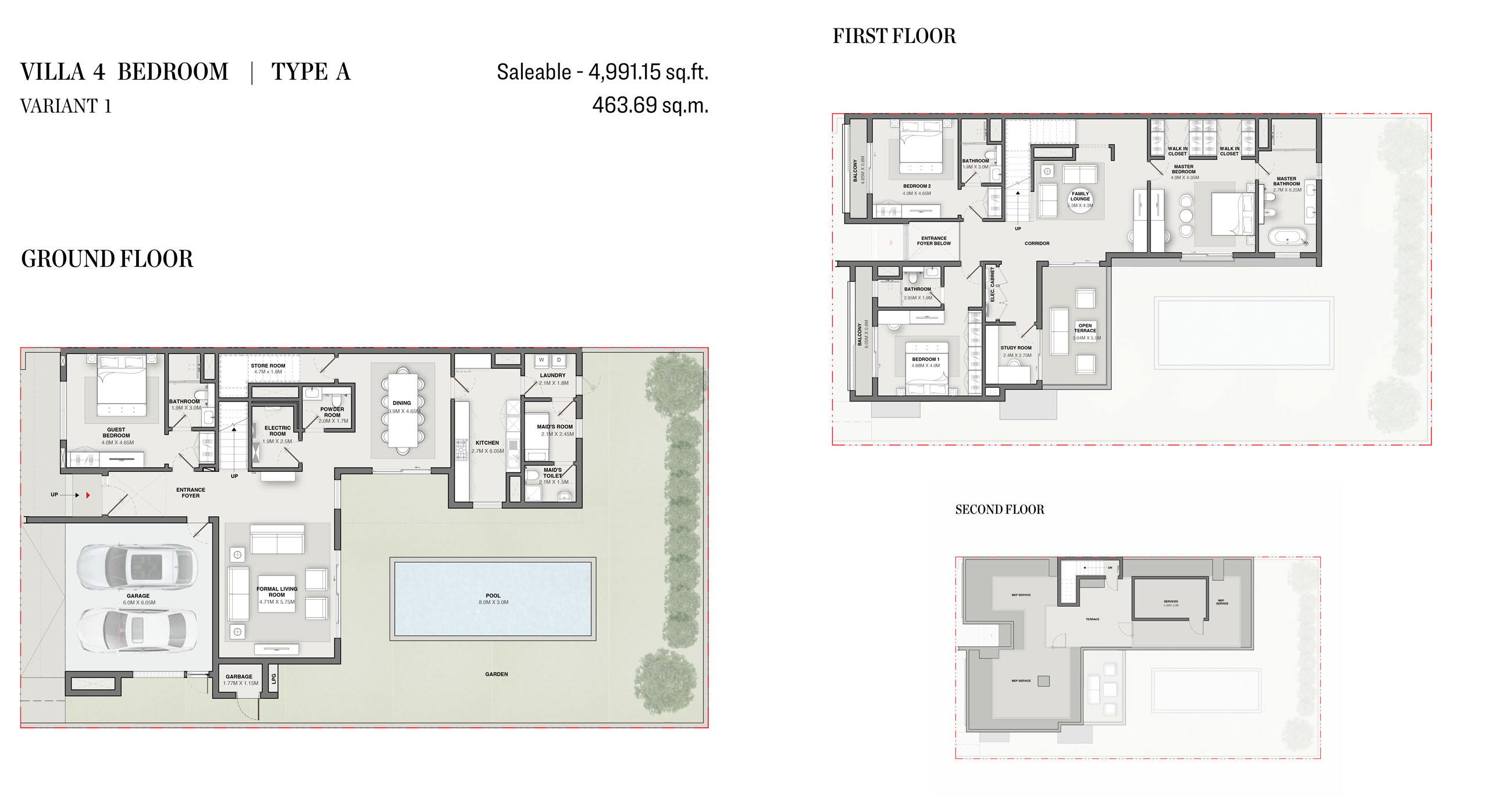 Sobha Reserve Villas floor plan 1