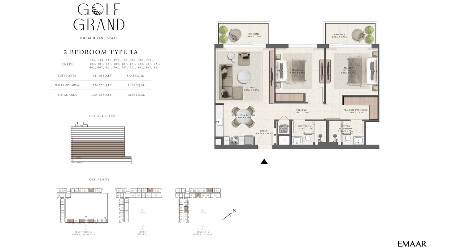 Emaar Golf Grand floor plan 2