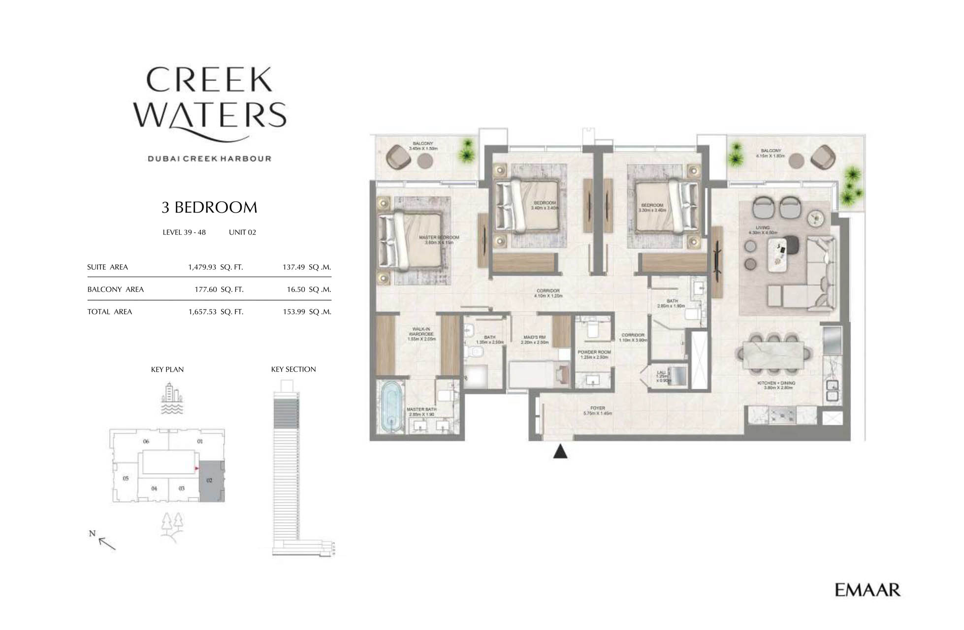 Emaar Creek Waters floor plan 3