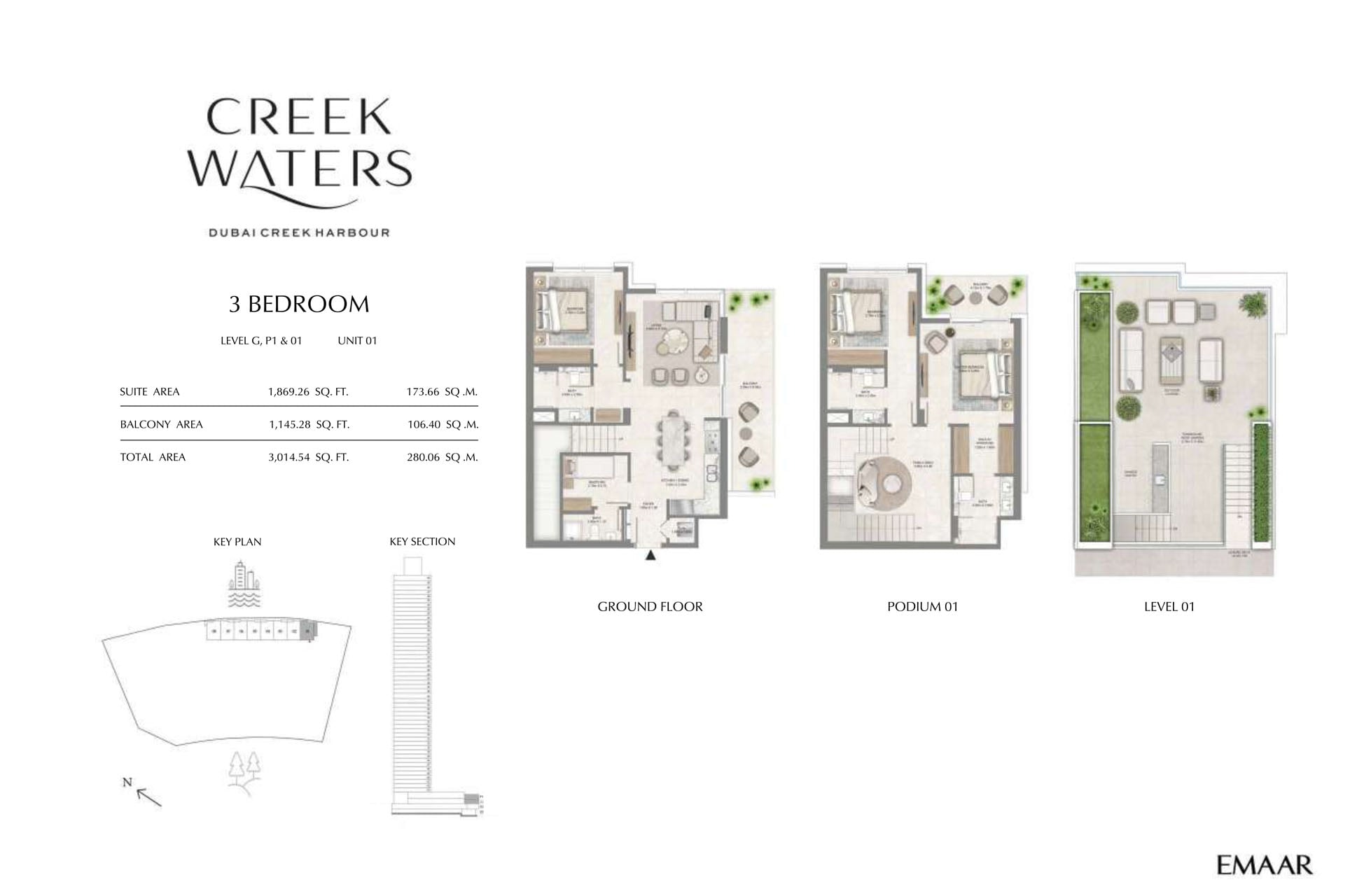Emaar Creek Waters floor plan 4