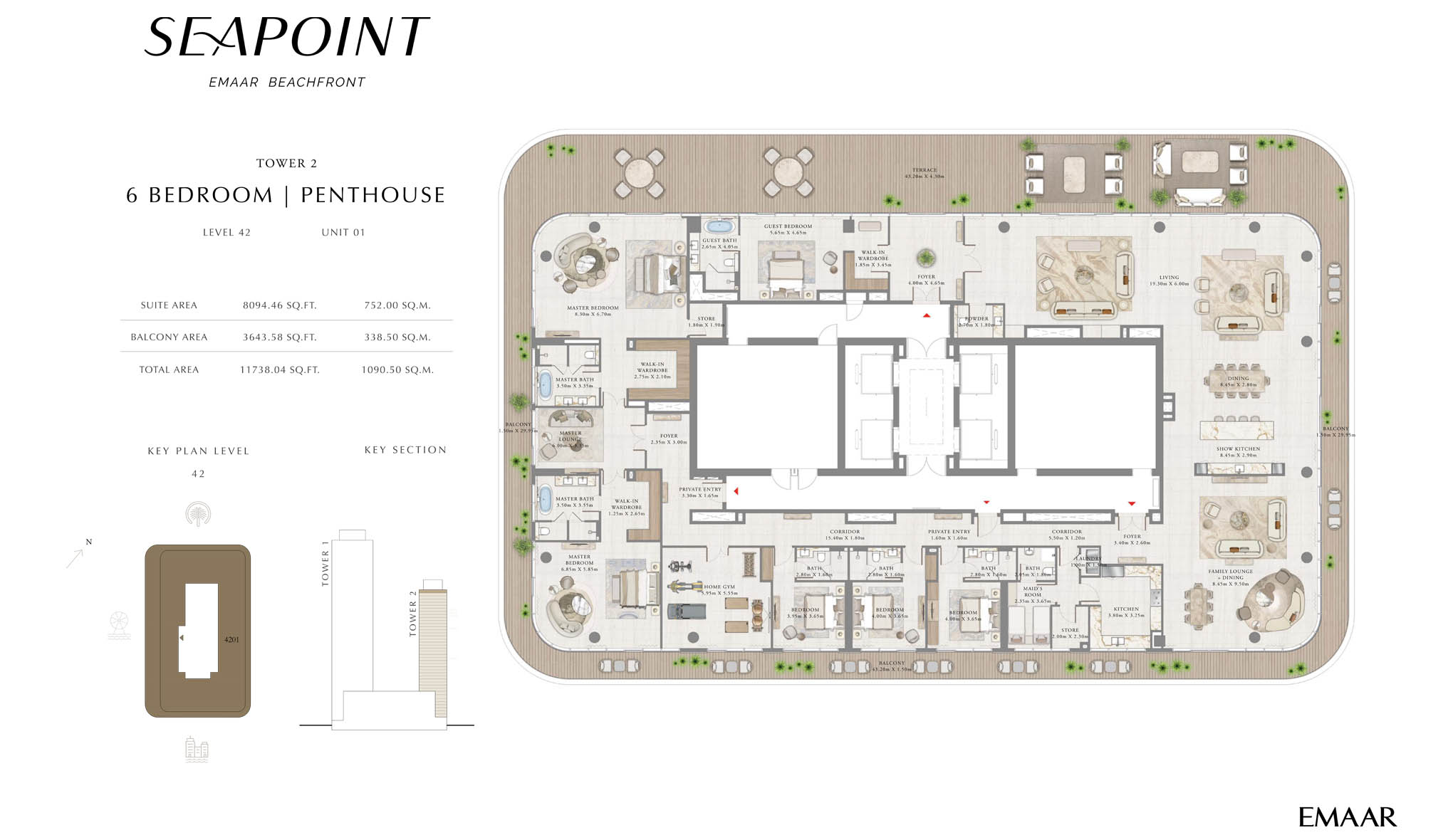 Seapoint Emaar Beachfront floor plan 7