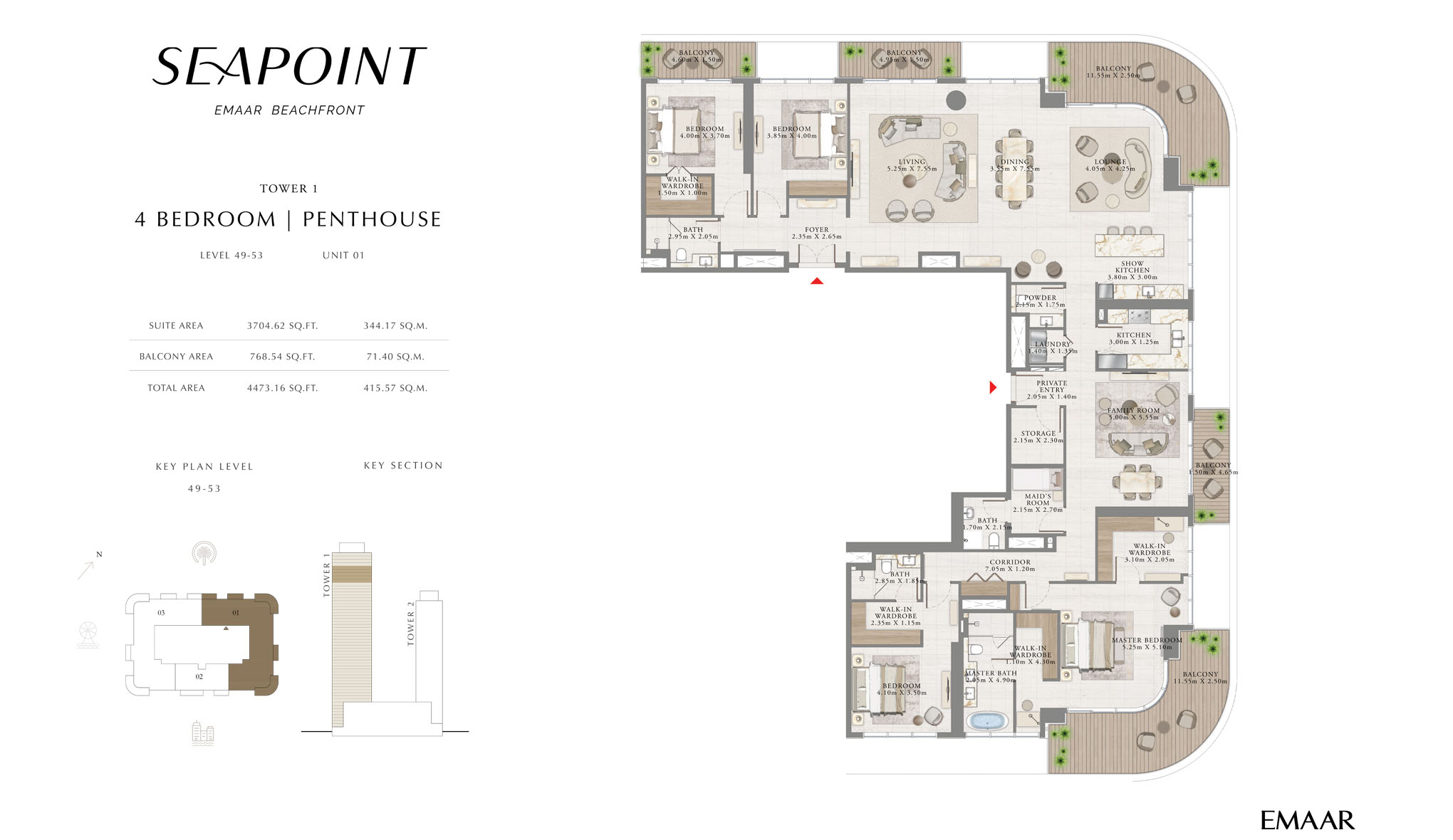 Seapoint Emaar Beachfront floor plan 5