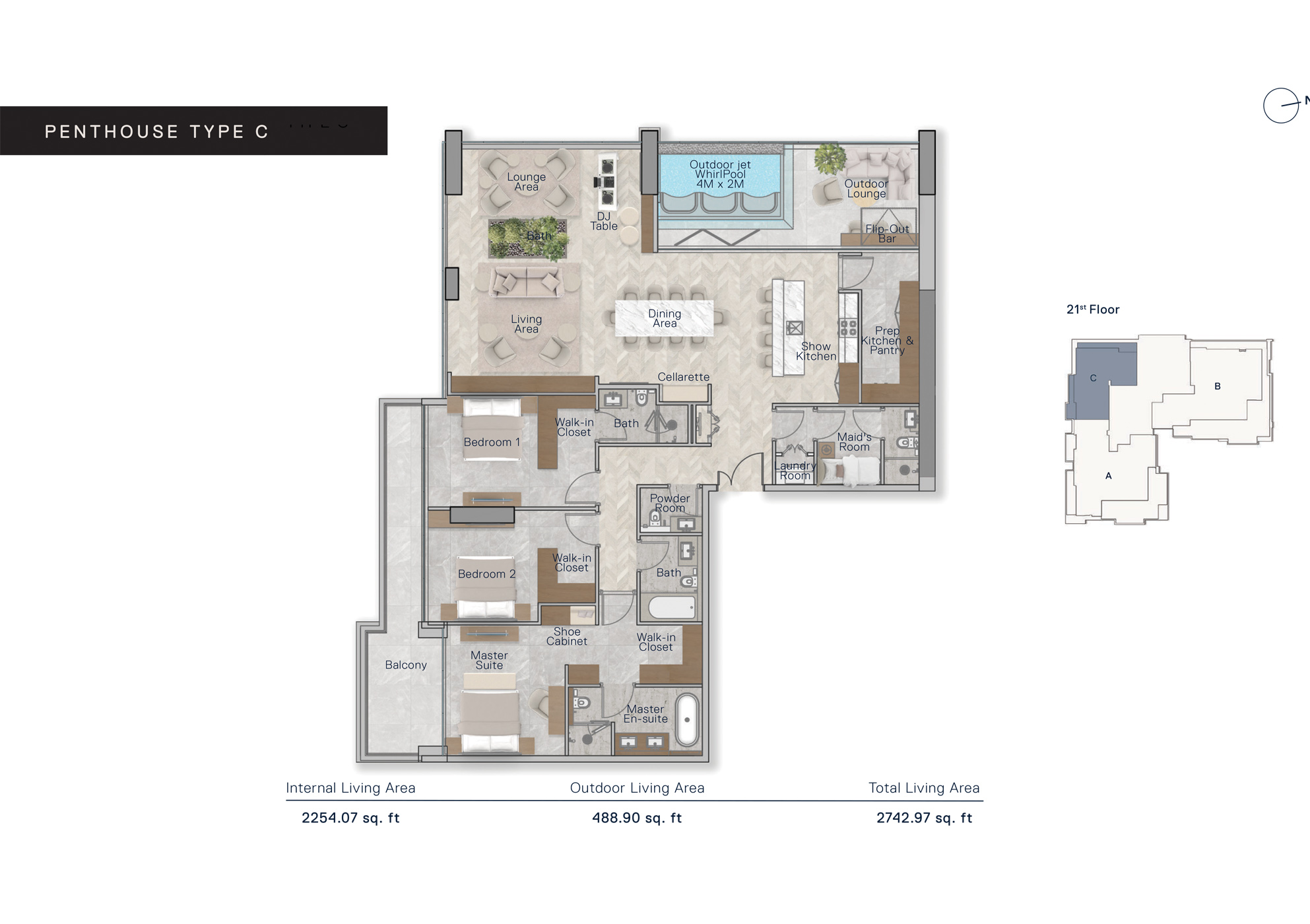 The Crestmark floor plan 5