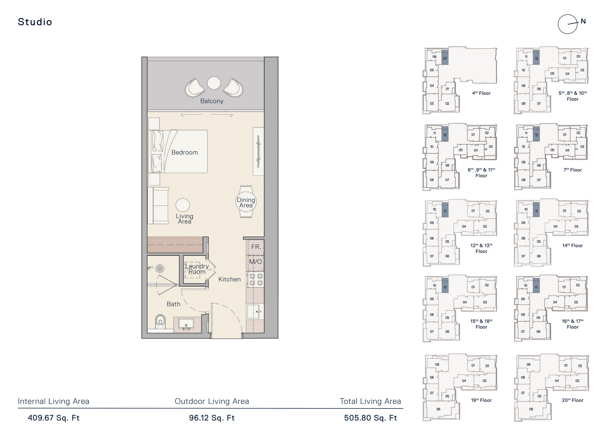 The Crestmark floor plan 1