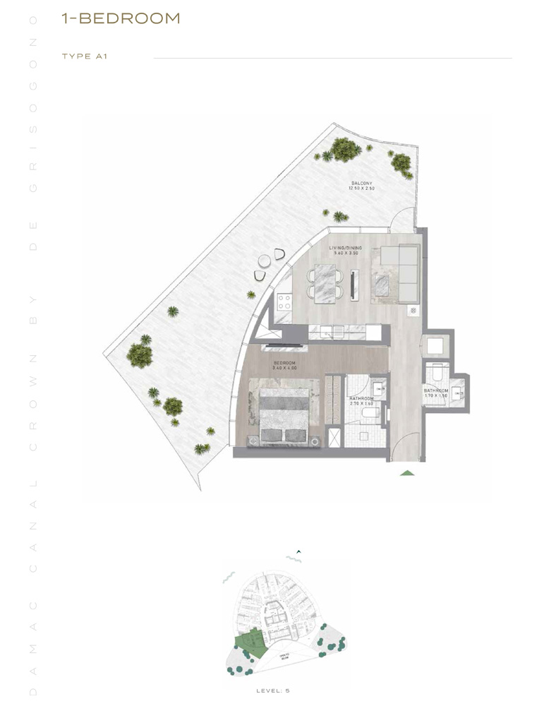 Canal Crown at Business Bay floor plan 2