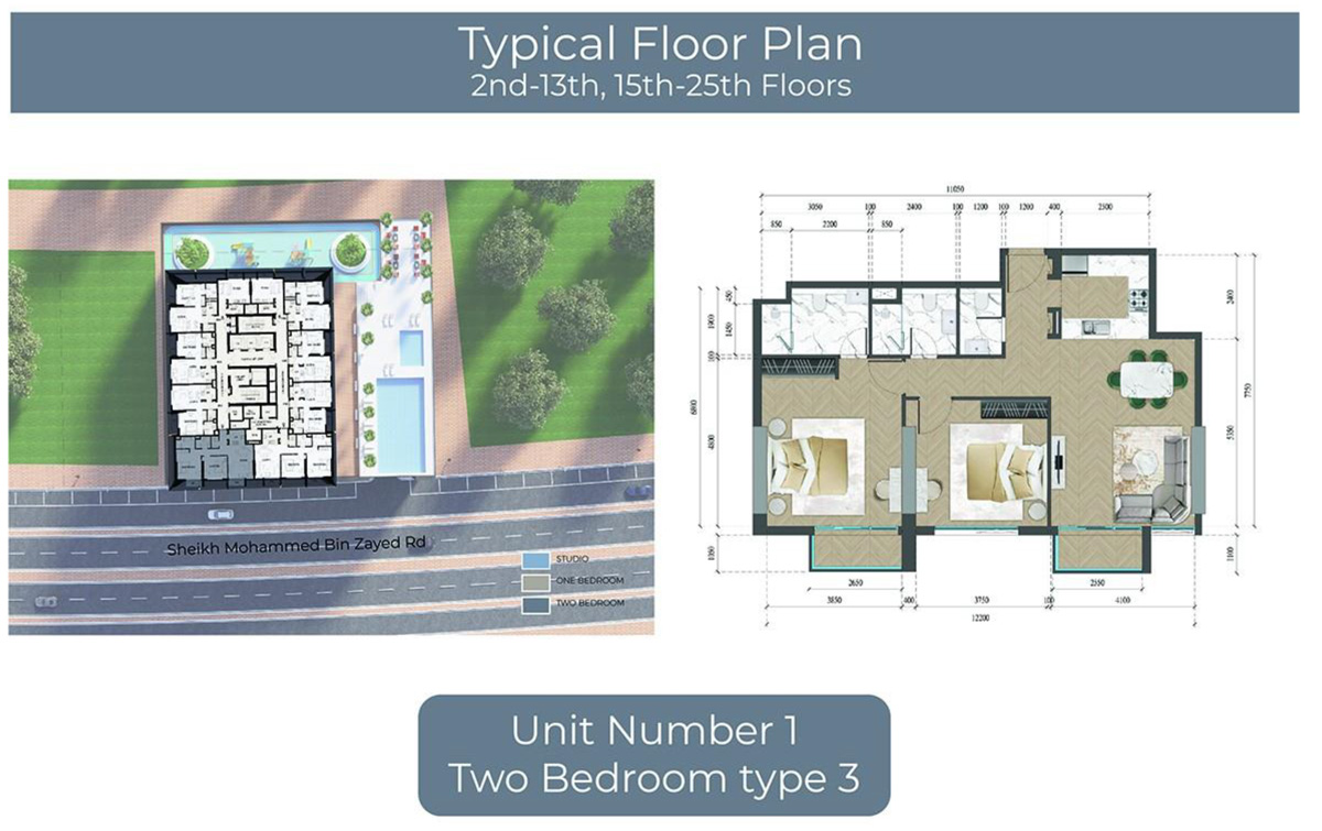 Altai Tower at JVT floor plan 3