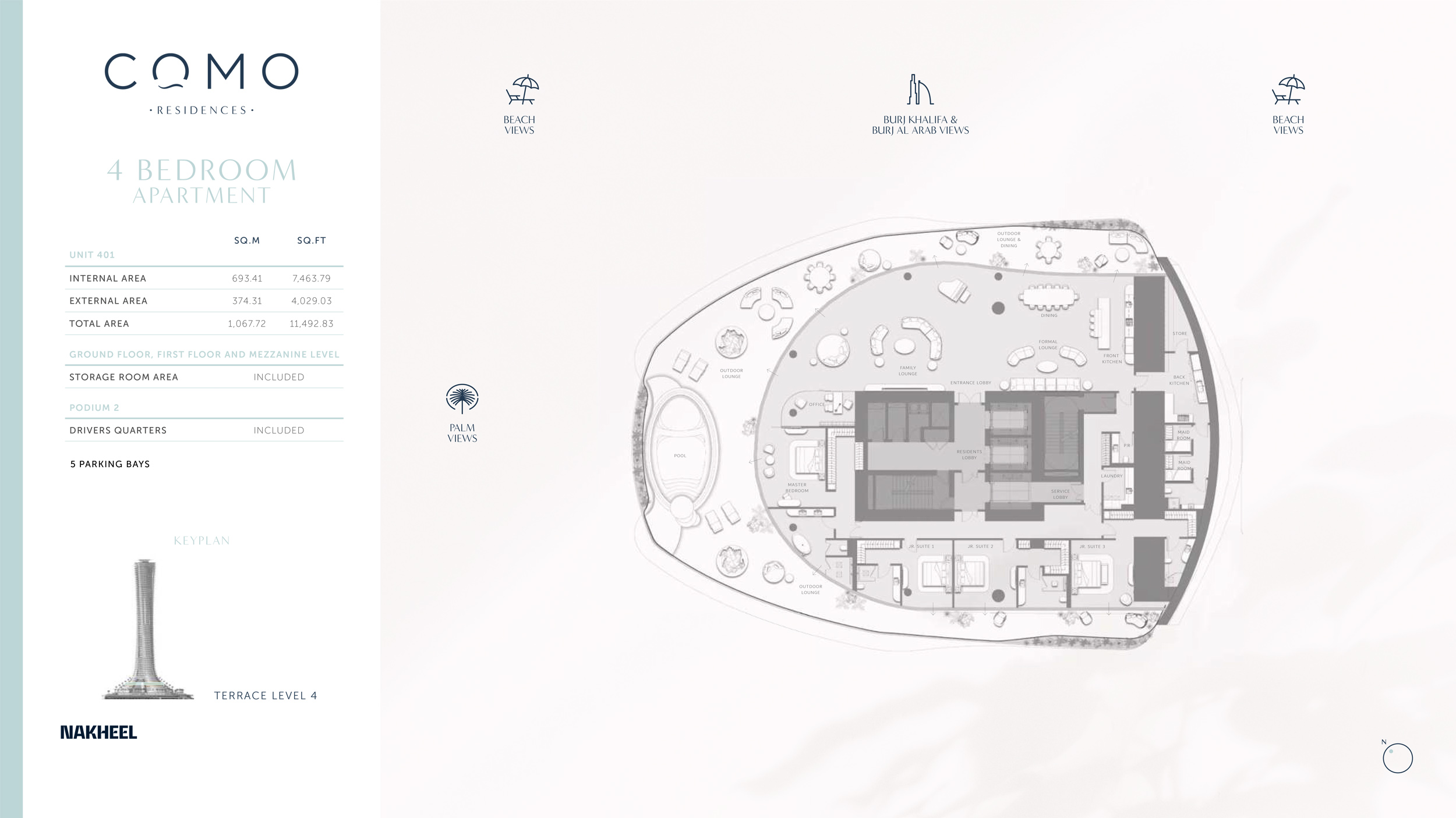 Como Residences at Palm Jumeirah floor plan 3