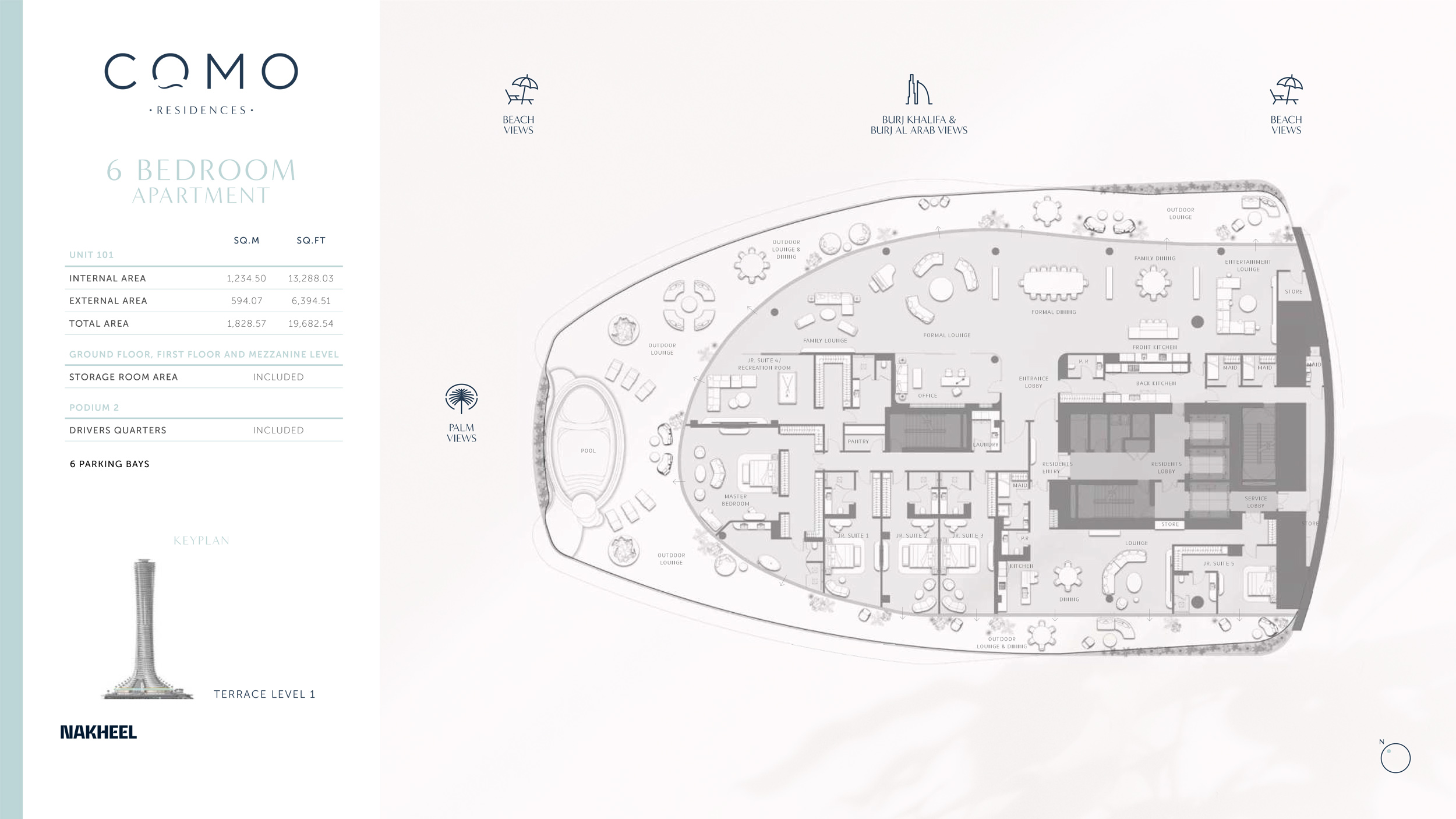 Como Residences at Palm Jumeirah floor plan 6