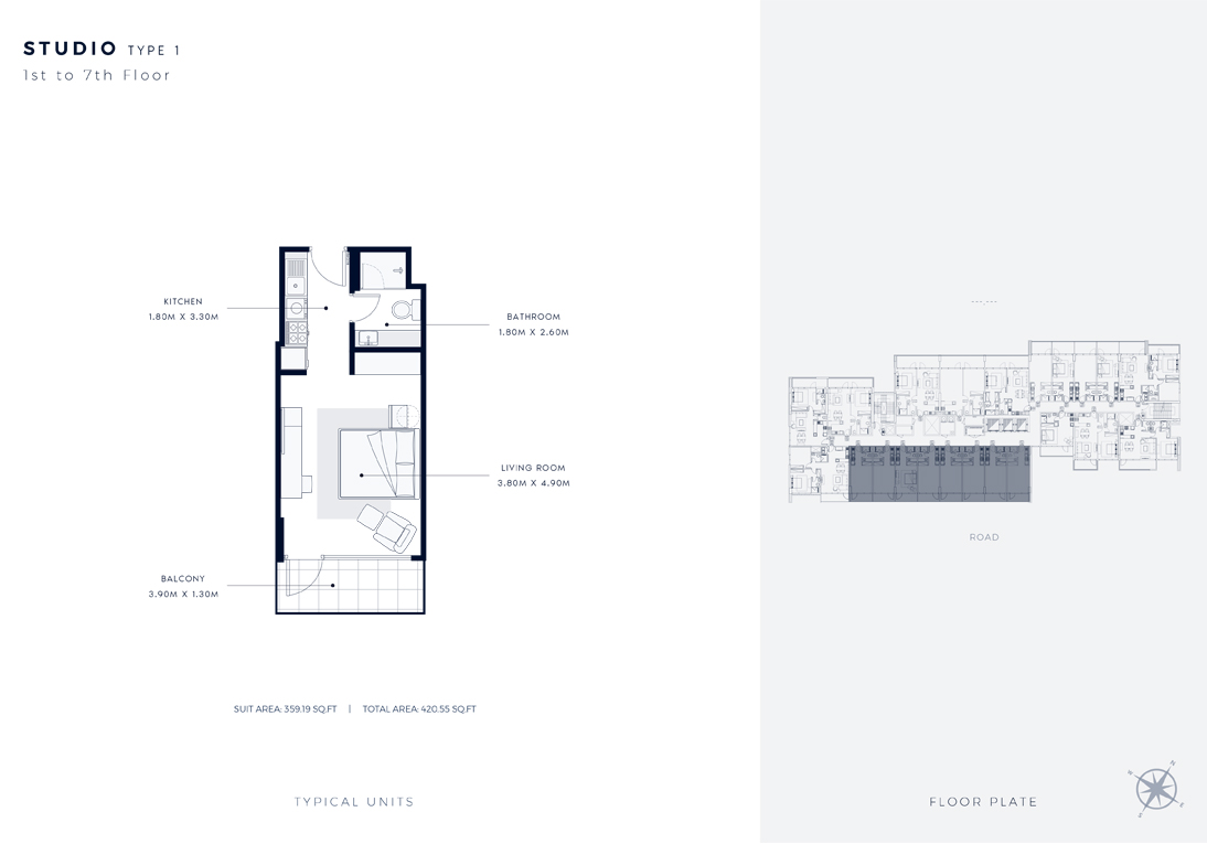 Azizi Vista floor plan 1