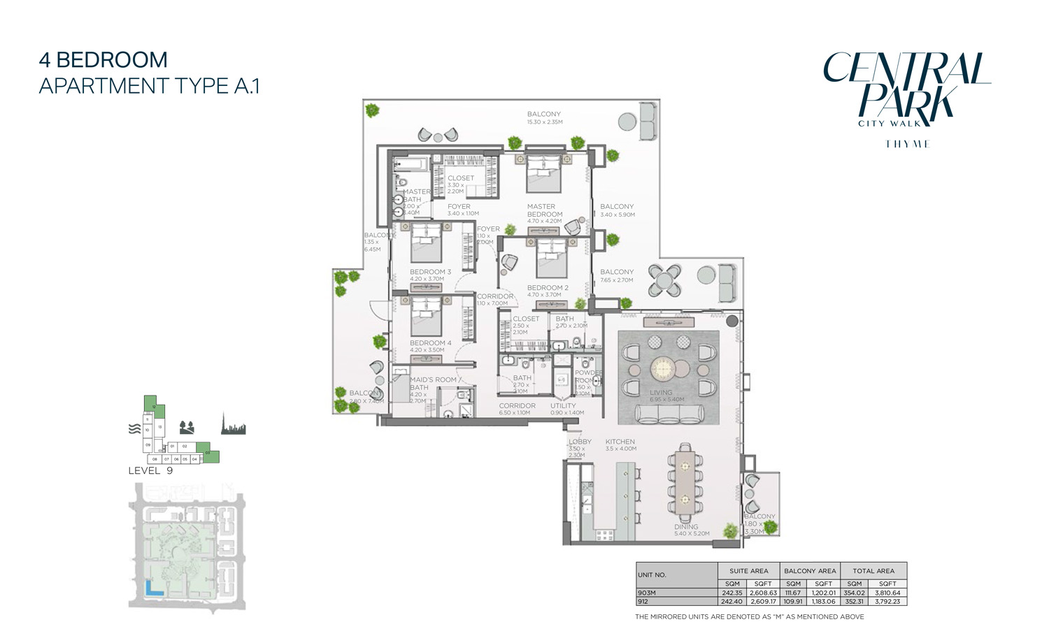 Thyme Central Park floor plan 4