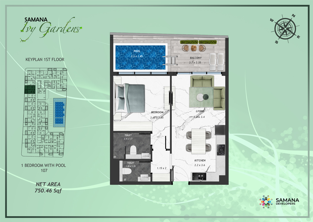 Samana IVY Gardens floor plan 2