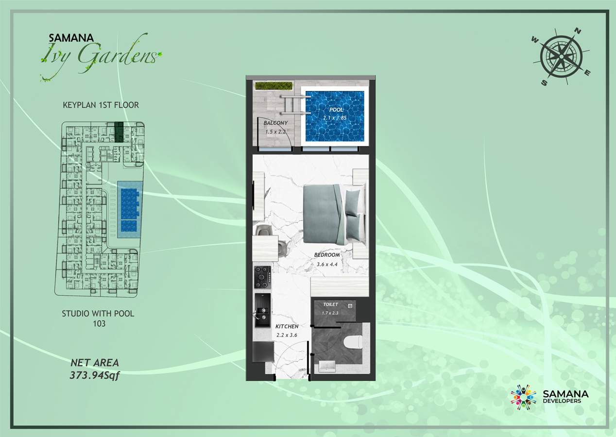 Samana IVY Gardens floor plan 1