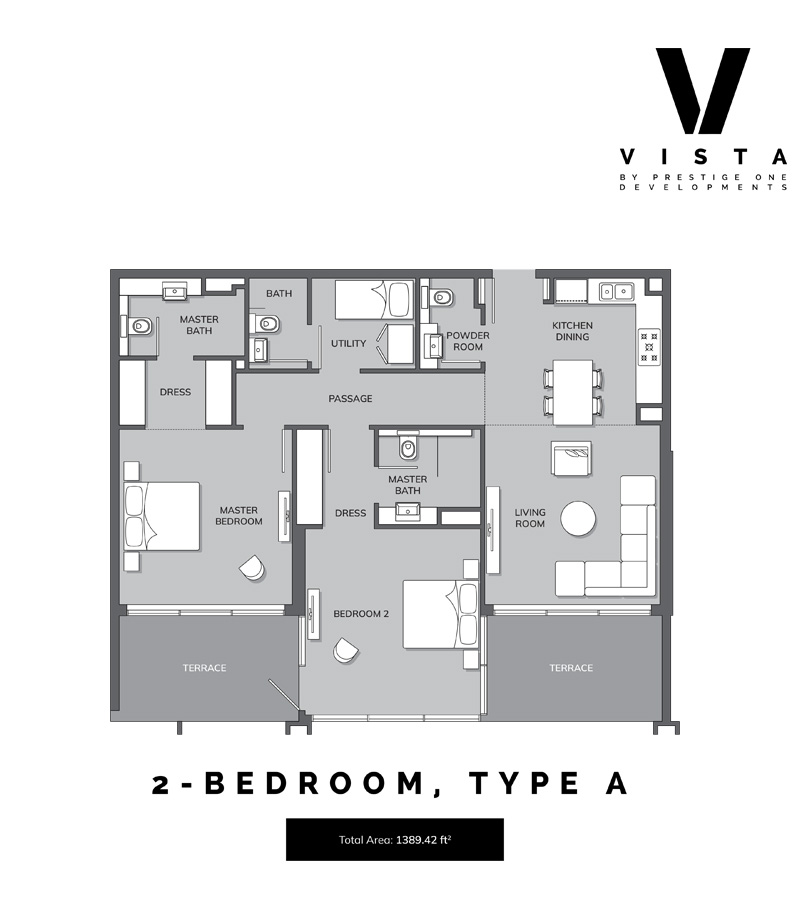 Vista by Prestige One floor plan 4